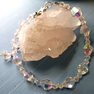 LUX AUSTRIAN AURORA BOREALE CRYSTAL BRACELET~ANKLET☆NEW☆ BOHO SPELL GYPSY